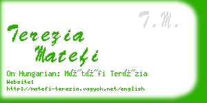 terezia matefi business card